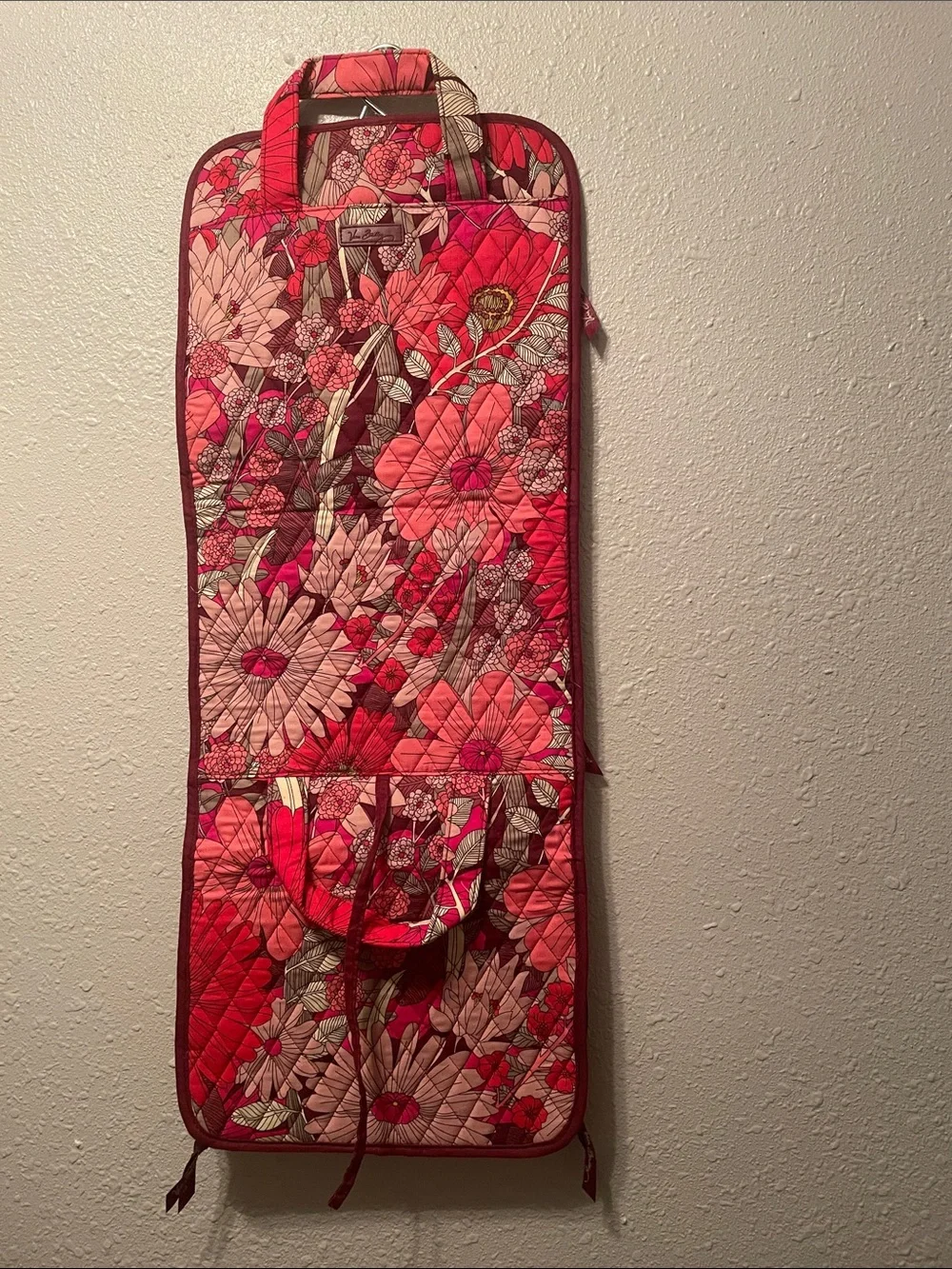 Vera Bradley Red Pink Floral Hanging Organizer traveling
